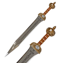 Cargar imagen en el visor de la galería, ARTESANÍA ALCÁZAR - tienda online de espadas, espadas toledanas, espadas de acero, espadas de coleccionista, made in toledo, made in spain, swords, steel swords, historic swords, espadas históricas, compara espadas, colección de espadas, espada romana, Roman word, steel word, julio cesar, espada de julio cesar, espada gladius

