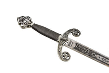 Cargar imagen en el visor de la galería, ARTESANÍA ALCÁZAR - tienda online de espadas, espadas toledanas, espadas de acero, espadas de coleccionista, made in toledo, made in spain, swords, steel swords, historic swords, espadas históricas, compara espadas, comprar espadas, colección de espadas, ESPADA DE ALFONSO X EL SABIO, espadas para bodas y comuniones, espadas para cortar tartas
