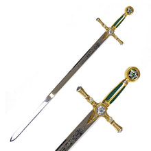 Cargar imagen en el visor de la galería, ARTESANÍA ALCÁZAR - tienda online de espadas, espadas toledanas, espadas de acero, espadas de coleccionista, made in toledo, made in spain, swords, steel swords, historic swords, espadas históricas, compara espadas, colección de espadas, ESPADAS MASÓNICAS, ESPADAS DE LOS MASONES, ESPADA MASÓN 2º GRADO COMPAÑERO
